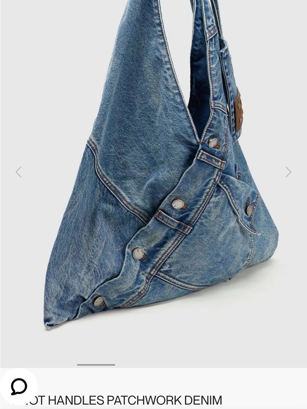 Urban Revivo Denim shoulder  bag with pockets and strap - Picture 2 of 10